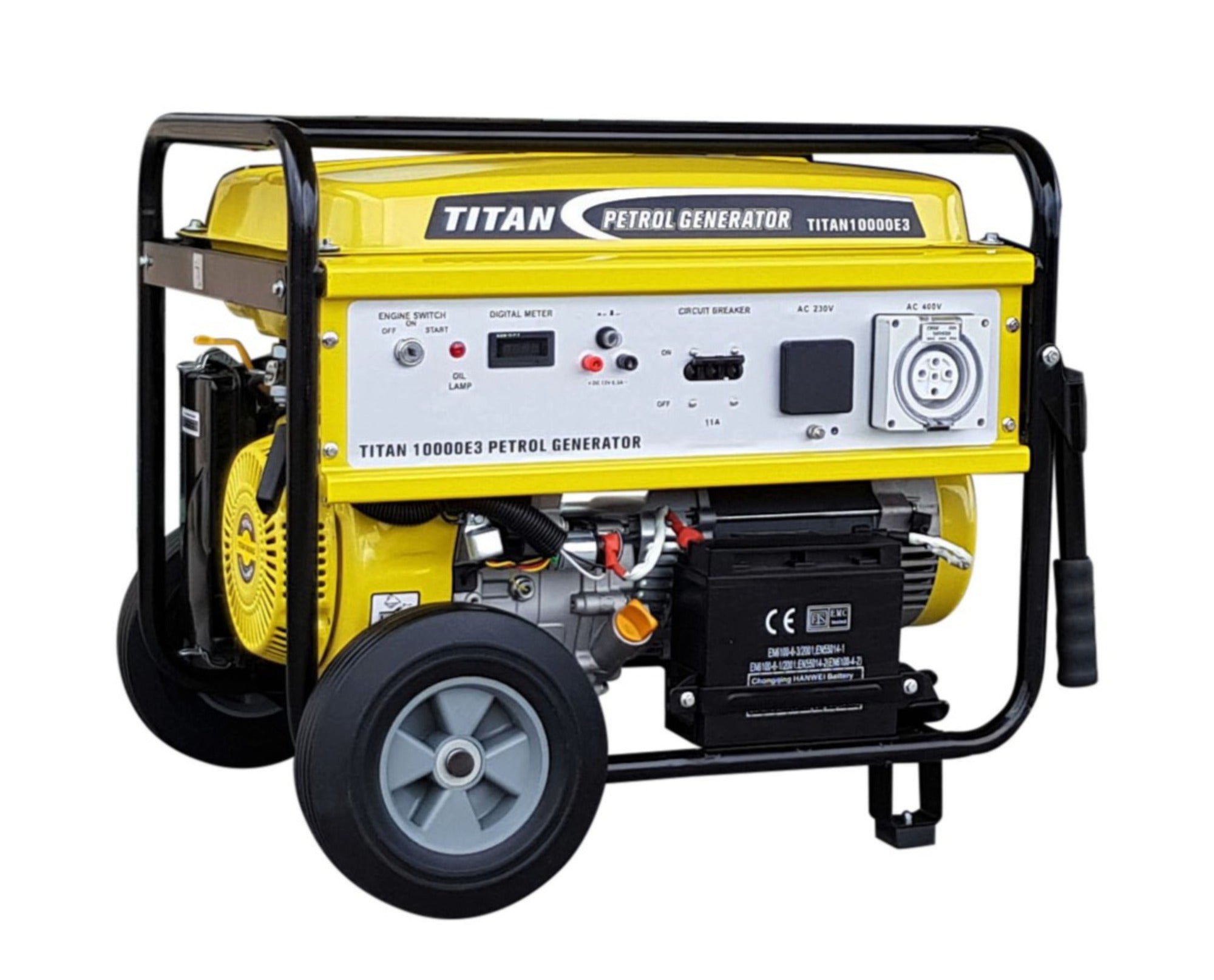 Titan 10000E-3 8.4kw 3 Phase Petrol Generator