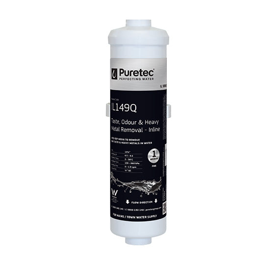 Puretec Inline - External Fridge Filter Cartridge, 10” ¼, 1 Micron